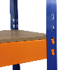 5 Scaffali S-Rax in Acciaio Senza Bulloni Blu e Arancione 150cm