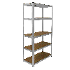 3 x E-Rax Galvanisiertes Lagerregal