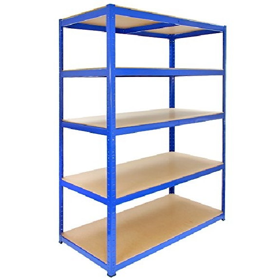 3 Scaffali T-Rax In Acciaio Senza Bulloni Blu 120cm-Leggi tutto