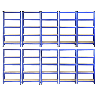 10 x Monster Racking T-Rax Rayonnage Étagère Robuste, Bleu, 75cm L, 30cm P-Lire la description