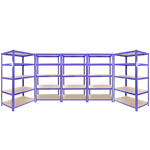 3x Q-Rax Lagerregale 180 x 90 x 50cm + 2 x Lagerregale 180 x 120 x 50cm Blau-Beschreibung lesen