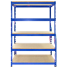 3x Q-Rax Lagerregale 180 x 90 x 50cm + 2 x Lagerregale 180 x 120 x 50cm Blau