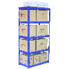 3x Q-Rax Lagerregale 180 x 90 x 50cm + 2 x Lagerregale 180 x 120 x 50cm Blau