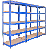 Q-Rax Lagerregal Blau - 90cm x 180cm x 50cm
