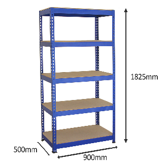 Scaffale da Garage ad Incastro Q-Rax - Blu - 90cm x 50cm-Leggi tutto