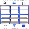 Q-Rax Lagerregal Blau - 90cm x 180cm x 50cm