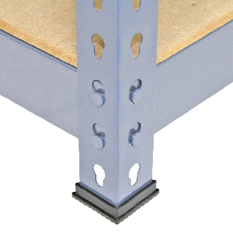 3 Rayonnages Q-Rax en Acier Sans Boulons Gris - 120cm x 182,5cm x 50cm & Maillet-Lire la description