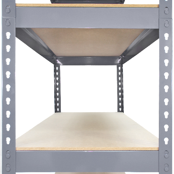 Scaffale da Garage ad Incastro Q-Rax - Grigio - 120cm x 50cm - 3 Pezzi con Martello-Leggi tutto