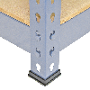 Scaffale da Garage ad Incastro Q-Rax - Grigio - 120cm x 50cm - 3 Pezzi con Martello
