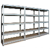 Scaffale da Garage ad Incastro Q-Rax - Grigio - 120cm x 50cm - 5 Pezzi