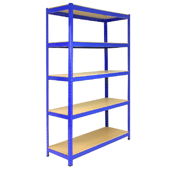 5 Scaffali T-Rax In Acciaio Senza Bulloni Blu 120cm-Leggi tutto