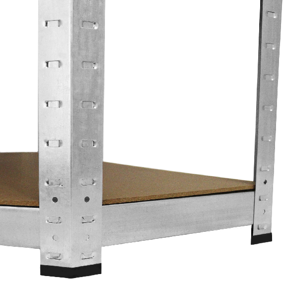 Estantería Esquinera Galwix de Acero Sin Tornillos Gris 90cm de Ancho-Leer más