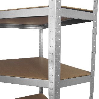 Etagère dAngle Galwix en Acier Galvanisé, 90cm x30cm x180cm-Lire la description