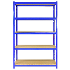 3 Scaffali T-Rax In Acciaio Senza Bulloni Blu 120cm