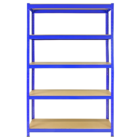 3 Scaffali T-Rax In Acciaio Senza Bulloni Blu 120cm-Leggi tutto