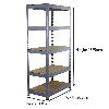 Q-Rax 90cm Lagerregal Grau