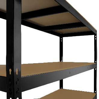 Monster Racking Rayonnage robuste Q-Rax Monster à étagères pour garage, 360 kg/étagère, 160cm x 60cm x 160cm, Noir-Lire la description