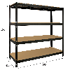 Estantería de acero sin tornillos 360 kg/estante