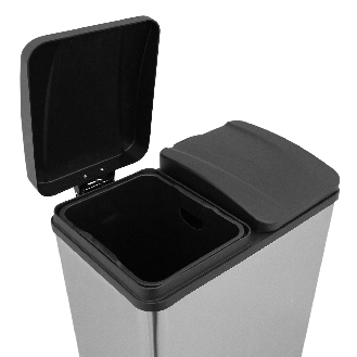 Poubelle de Recyclage 60L Double Acier Inoxydable-Lire la description