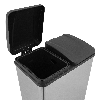Poubelle de recyclage à pédale 60L en acier inoxydable