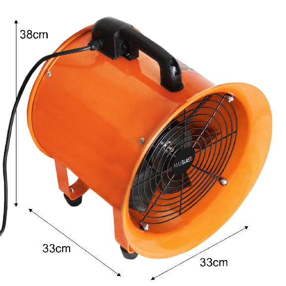 MAXBLAST Profesioneller Industrieventilator 250mm 320W - 12m Kanal-Beschreibung lesen