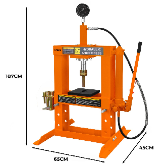 Hydraulische Werkstattpresse mit Manometer - 10 Tonne-Beschreibung lesen