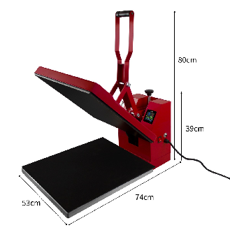 Prensa Térmica 50 x 50cm en Forma de Almeja, Lámina Teflon & Hojas Sublimación-Leer más