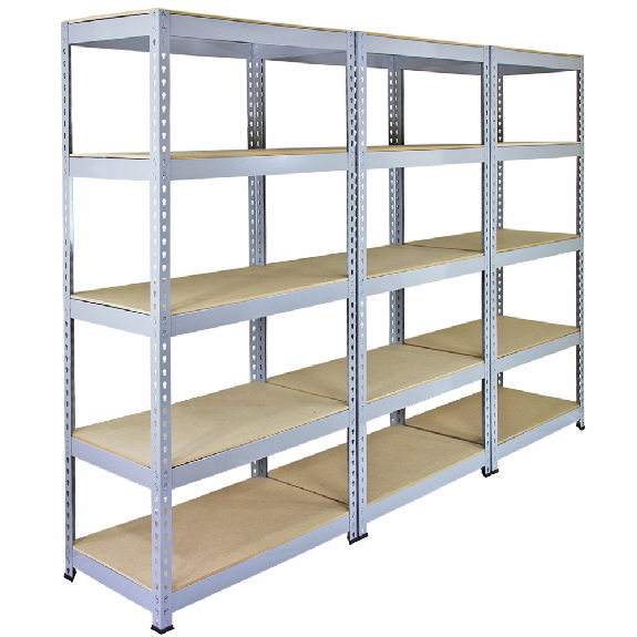 10 x Estanterías Metálicas Q-Rax, Gris, 90 x 50 x 180cm-Leer más