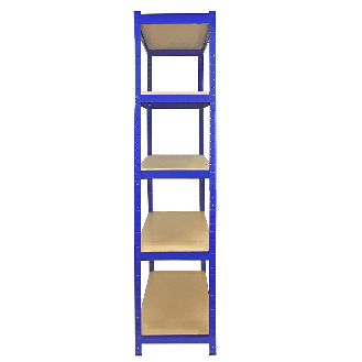 Rayonnage Bleu T-Rax de 120cm x 45cm x 180cm, en Acier et Sans Boulons-Lire la description