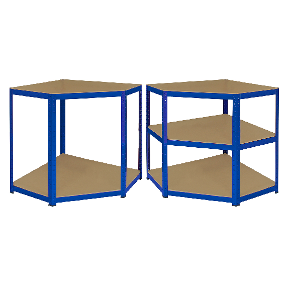 Estantería Esquinera de Acero Inoxidable T-Rax Azul 90cm de Ancho-Leer más
