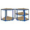 Estantería Esquinera de Acero Inoxidable T-Rax Azul 90cm de Ancho