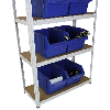 E-RAX Weißes Regal 90 x 40 x 180 cm E-RAX Weißes Regal 90 x 40 x 180 cm