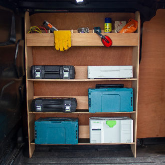 Rayonnage Personnalisable pour Ford Transit & Boîte à Outils MDF-Lire la description