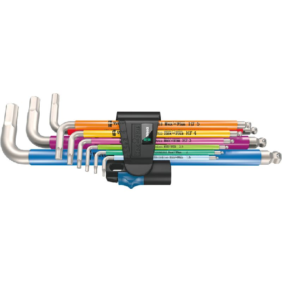 Game Keys Metr., Inox, sist. Rétention 3950/9 HEX -PLUS MULTICOLOR HF INTALULLESS 1 --Lire la description