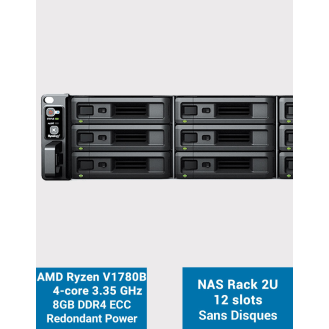 Synology RS2423RP+ Serveur NAS Rack 2U 12 baies (Sans disques)-Lire la description