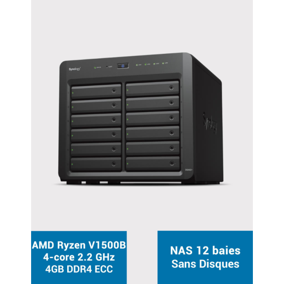 Synology DS2422+ Serveur NAS 12 baies (Sans disques)-Lire la description