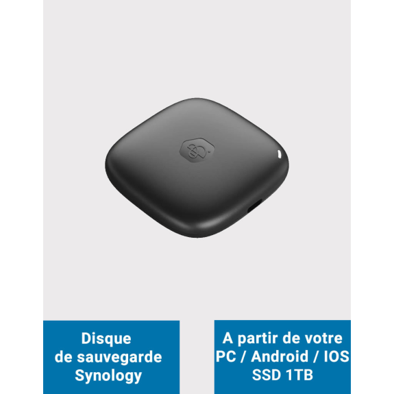 Synology BeeDrive BDS70 Disque de sauvegarde SSD 1TB pour utilisateur nomade-Lire la description