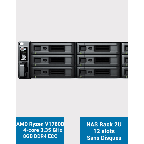 Synology RS2423+ Serveur NAS Rack 2U 12 baies (Sans disques)-Beschreibung lesen