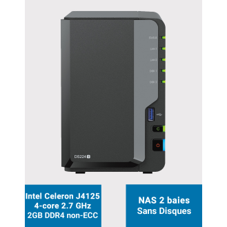 Synology DiskStation DS224+ Serveur NAS 2 baies (Sans disques)-Lire la description