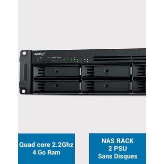 Synology RS1221RP+ Serveur NAS Rack 2U 8 baies (Sans disques)-Lire la description