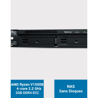 Synology RackStation RS822+ Serveur NAS Rack 1U 4 baies (Sans disques)-Lire la description