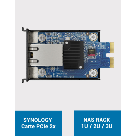 Synology E10G22-T1-Mini Carte d'extension 10GBE RJ45 Synology E10G22-T1-Mini Carte d'extension 10GBE RJ45-Lire la description