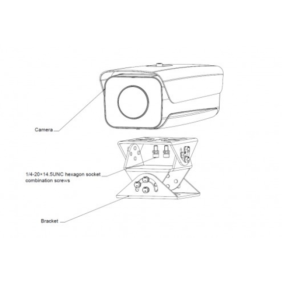 Dahua - PFA162 - Zubehör - Aufhängeadapter, - Material: Aluminium - Gewicht: 0,5kg - Maximale Traglast: 6kg - Unterstüt-Beschreibung lesen