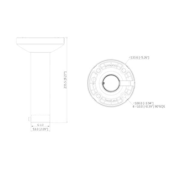 Dahua - PFB300C - Zubehör - Deckenhalterung, Material: Aluminium & PC, Deckenhalterung, Modernes Design Dahua - PFB300C - Zubehör - Deckenhalterung, Material: Aluminium & PC, Deckenhalterung, Modernes Design-Beschreibung lesen