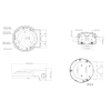 Dahua - PFB211W - Zubehör - Wandhalterung, - Material: Aluminium - Gewicht: 0,97kg -Maximale Traglast: 3kg - Abmessunge