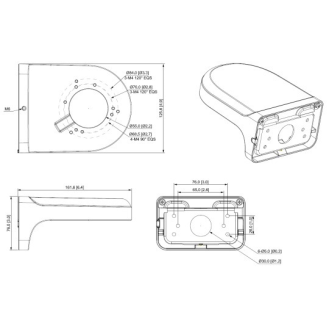 - PFB205W - Zubehör - Wandhalterung, Material: Aluminum, Wandhalterung für Eyeball-Beschreibung lesen