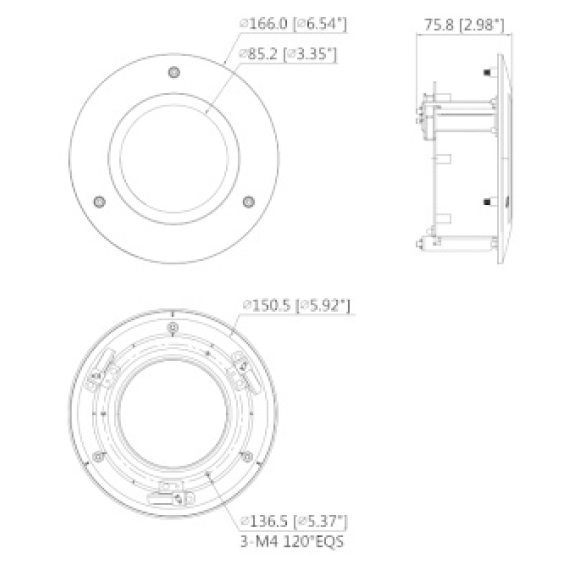 Dahua - PFB200C - Zubehör - Halterung Zwischendecken, Material: SECC & PC, - Halterung für Zwischendecken/Abhängedecken-Beschreibung lesen