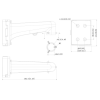 Dahua - PFB310W - Zubehör - Wandhalterung, - Material: Aluminium - Wandmontage - Eingebaute Anschlussdose - Abmessungen