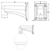 Dahua - PFB303W - Zubehör - Wandhalterung, Material: Aluminium, Wandhalterung, Modernes Design, Maße (B x H x T): 115 m