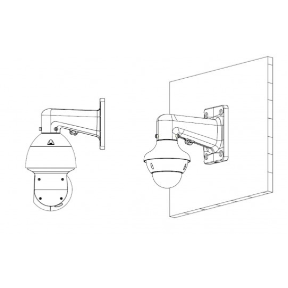 Dahua - PFB305W - Zubehör - Wandhalterung, Material: Aluminium, Wandhalterung, Maße (B x H x T): 200 mm x 160 mm x 115-Beschreibung lesen